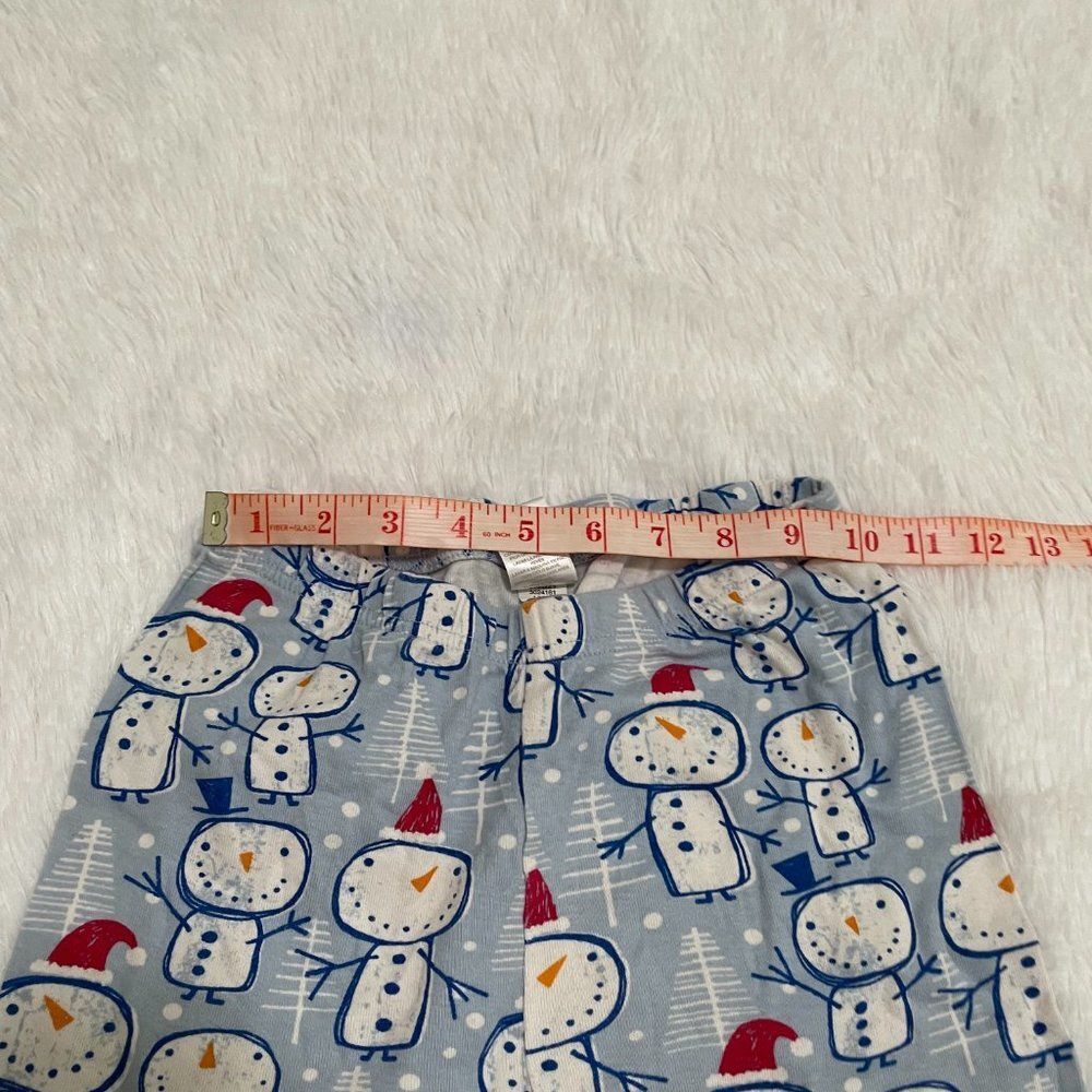 3/$10 Kids The Children's Place Snowman Pajama Pants Size 12 - Picture 4 of 5